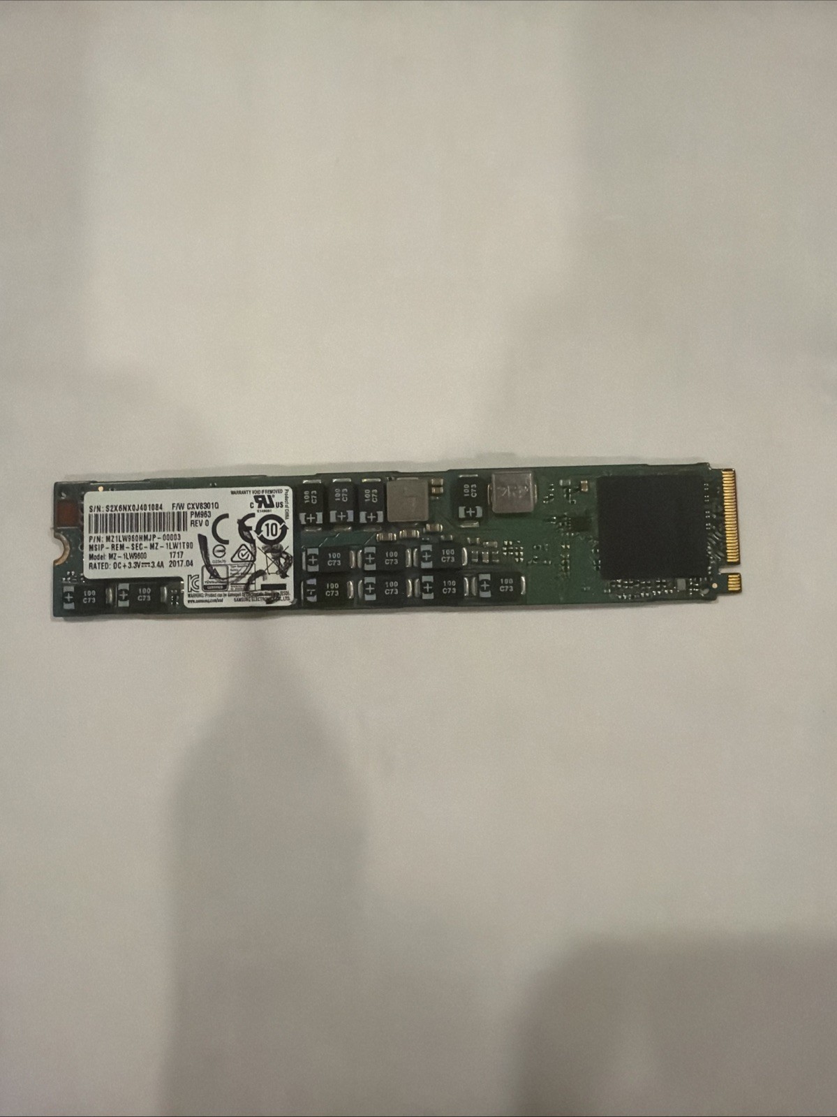 MZ-1LW1T90 Samsung PM963 Series 1.92TB NVME PCIe M.2 2210