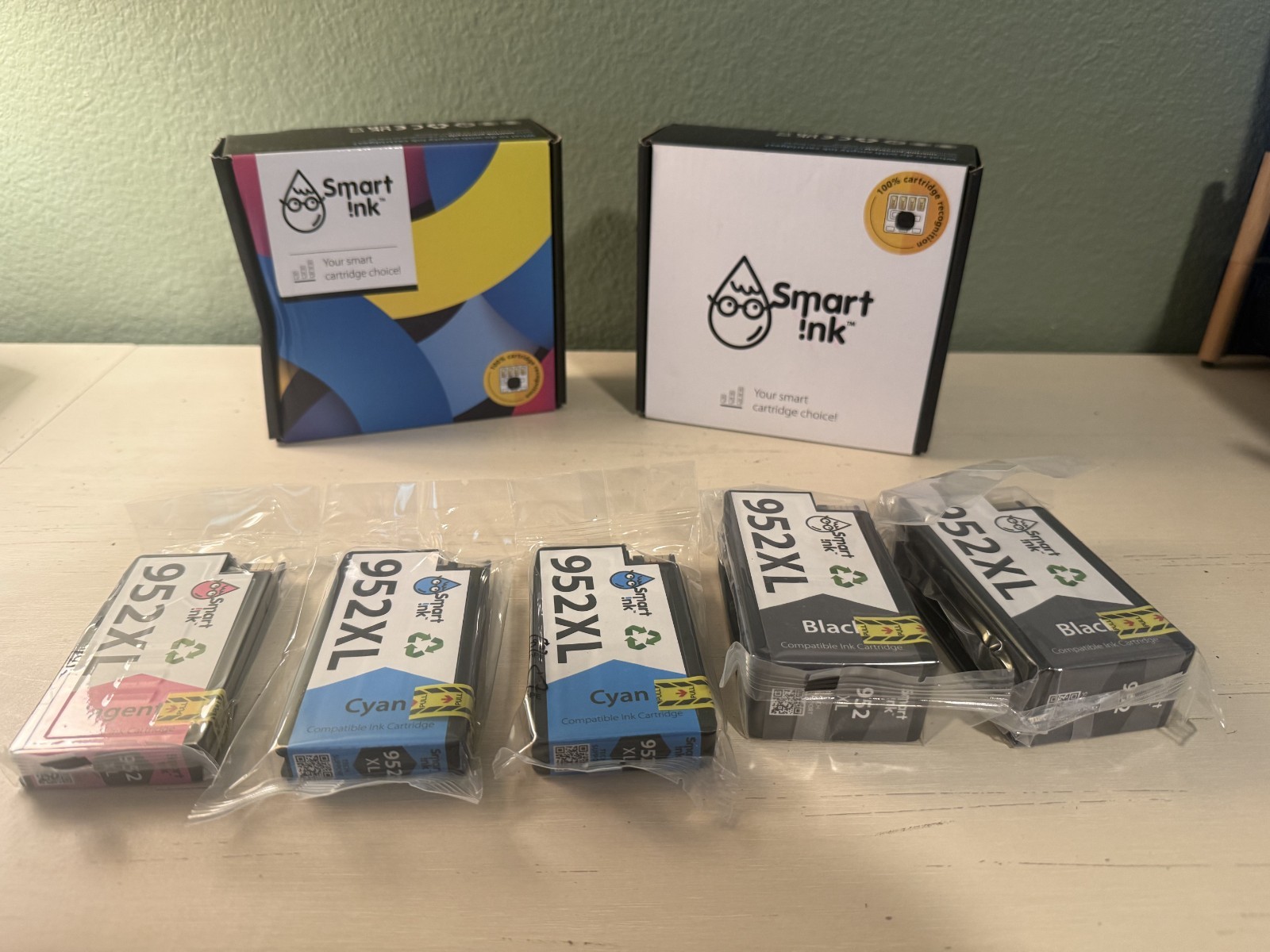 2 Incomplete Sets Smart Ink Compatible Ink Cartridges Replacement for HP 952 XL