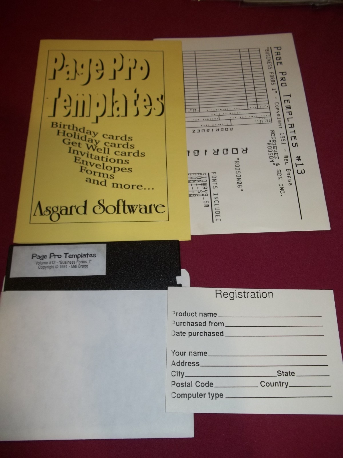 TI-99/4A TI99 PAGE PRO TEMPLATES #13 by Mell Bragg for Asgard Software GRAPHICS