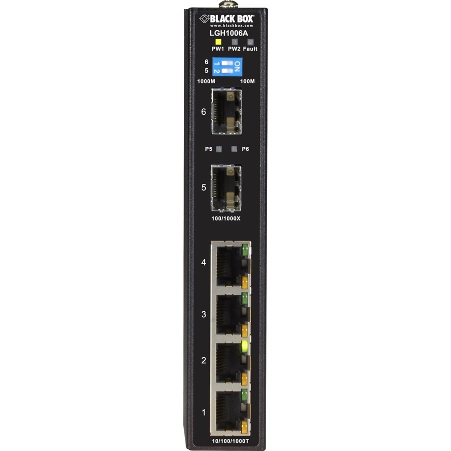 Black Box Industrial Ethernet Switch Extreme Temperature 6-Port