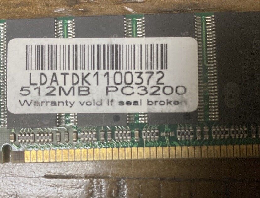 LDATEJ1900505 PC3200 512MB DDR SDRAM OEM (LD)