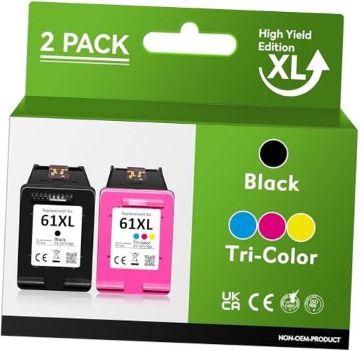 Black & Color Combo Pack for 61XL Ink Cartridges