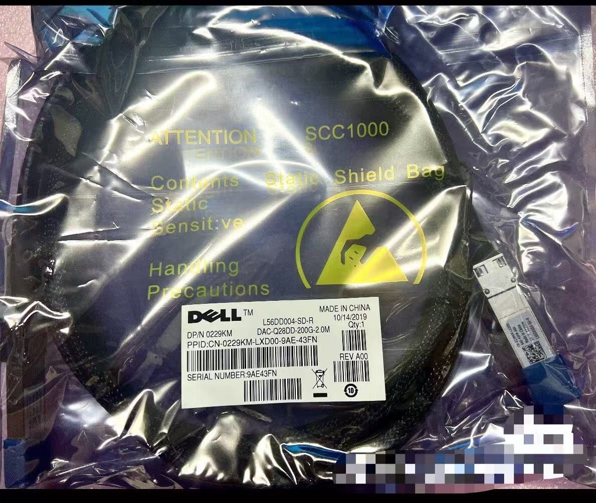 Brand new DELL DAC-Q28DD-200G-2.0M/ CN-0229KM-LXD00-9AE-43FN 3-year warranty