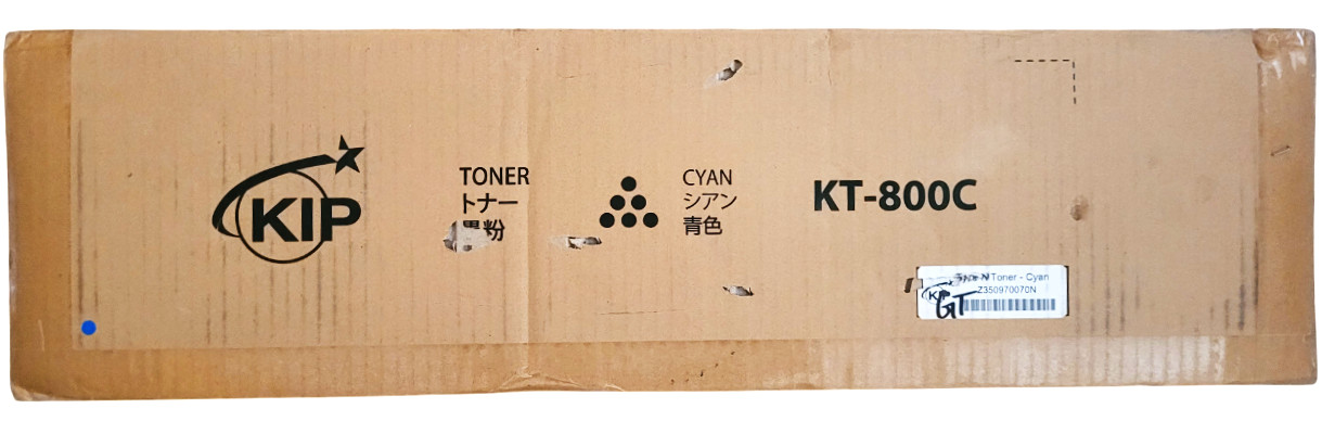 KIP KT-800C Cyan Z350970070 Toner Cartridge 2 Pack New Sealed with Open Box