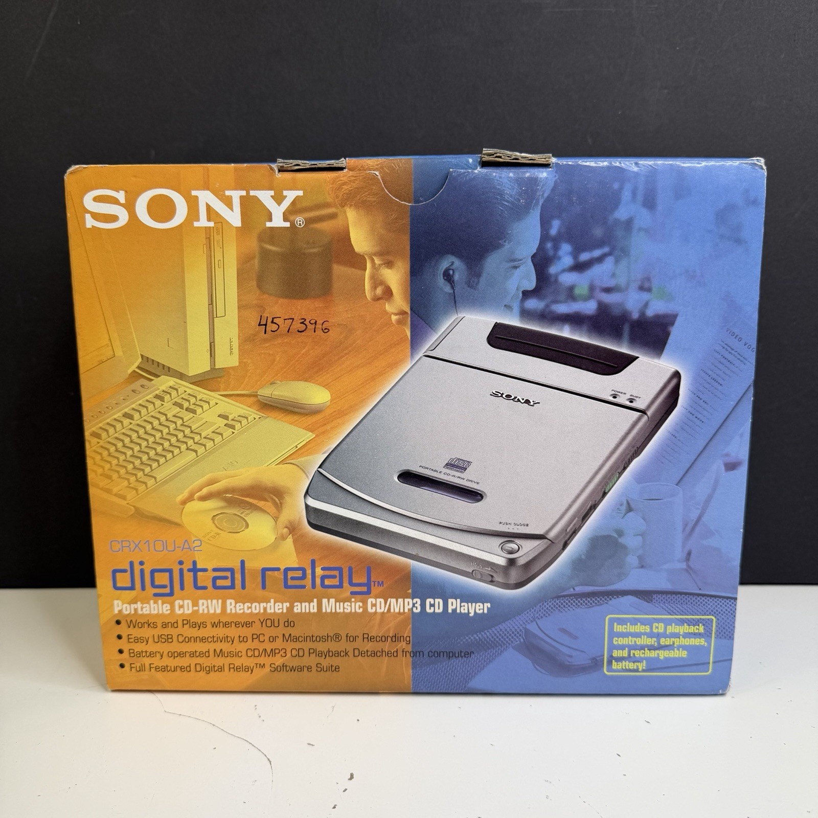 NEW Sony CRX10U-A2 Digital Relay Portable CD-RW Recorder & Music CD/MP3 Player