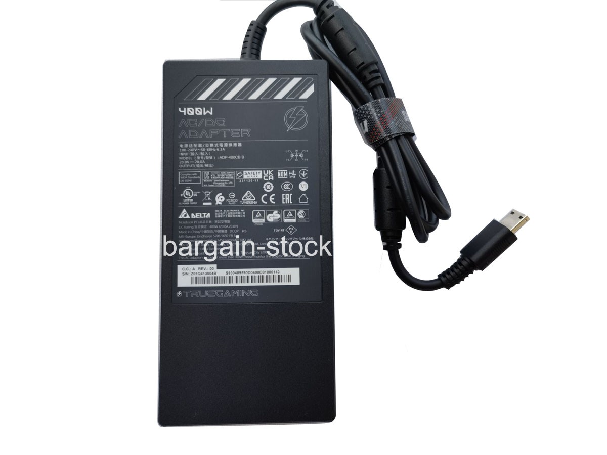 Original 20V 20A 400W AC Adapter Charger For MSI Raider A18 HX A9WIG-080 Laptop