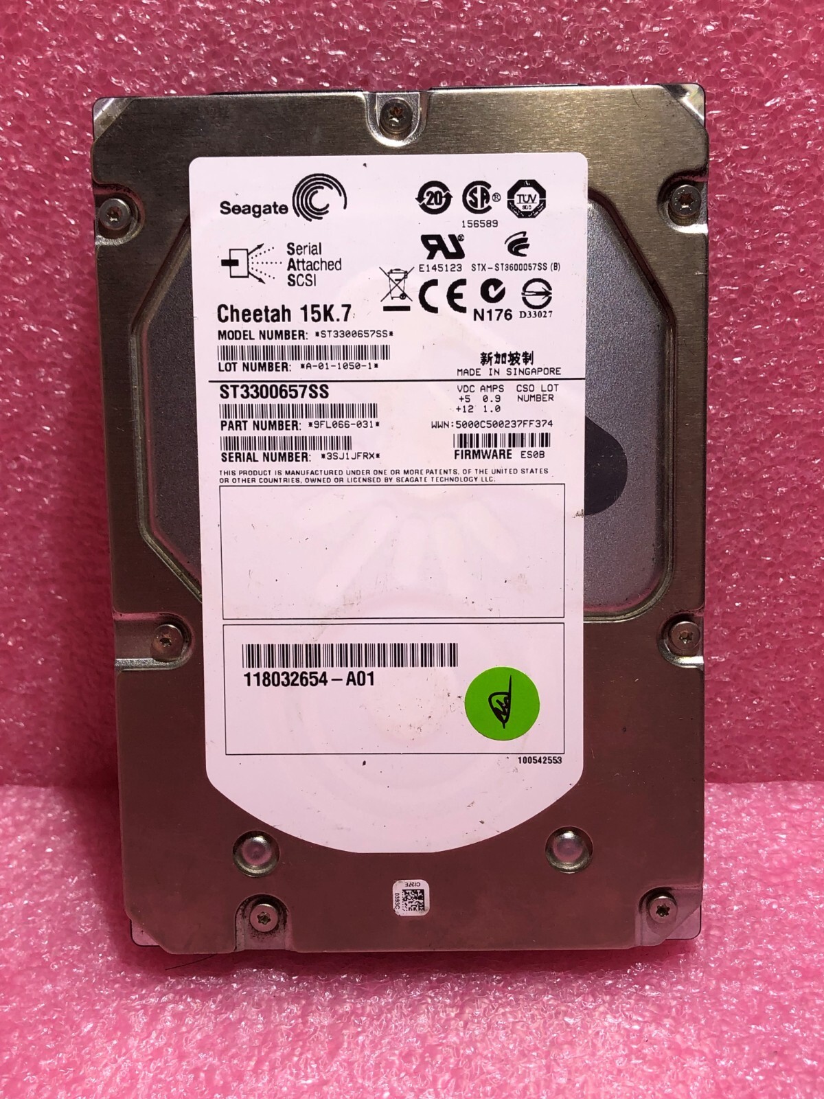 EMC 118032654 450GB 15K SAS 3.5in LFF 6G