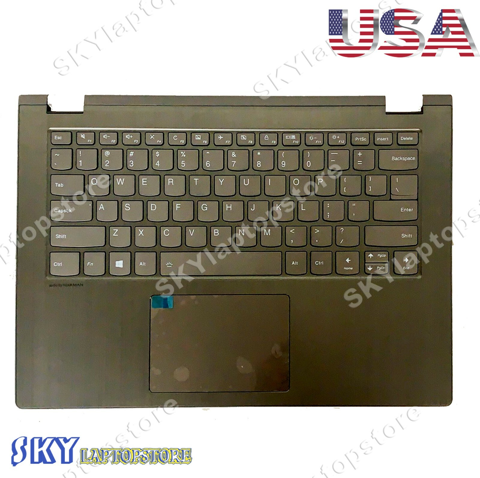 Genuine Lenovo Flex 6-14IKB 6-14ARR Palmrest US Keyboard bezel backlit No FPR