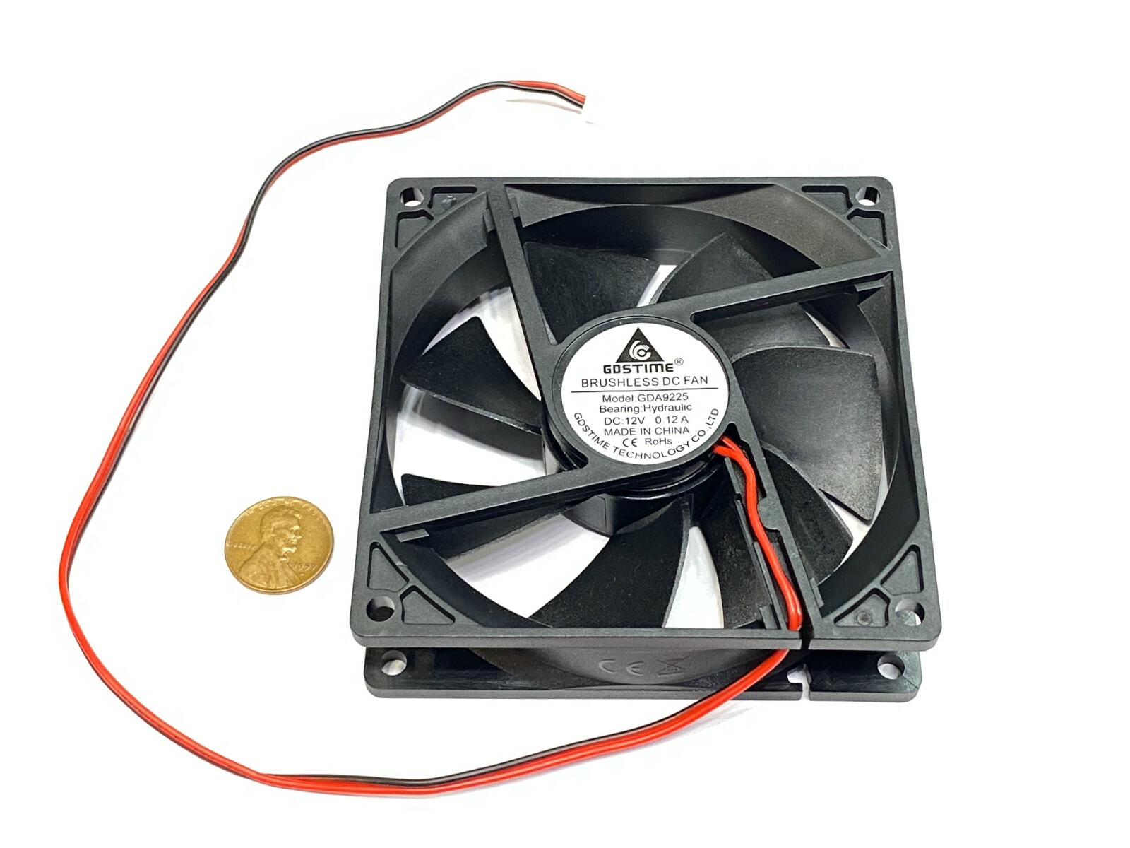 GDSTIME 92mm 92X25MM DC 12V 2P 9225S Brushless PC Computer Cooling Case Fan G15