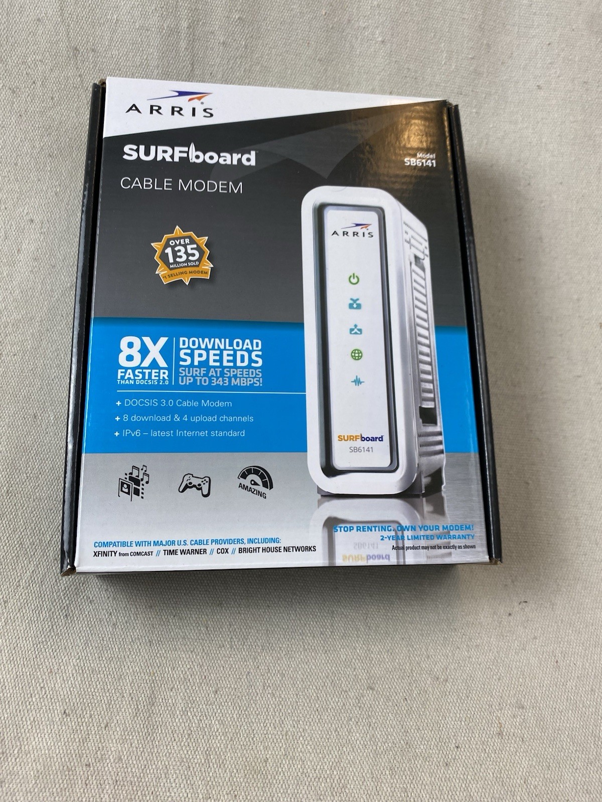 Motorola Arris SURFboard Cable Modem SB6141 400 Series DOCSIS 3.0