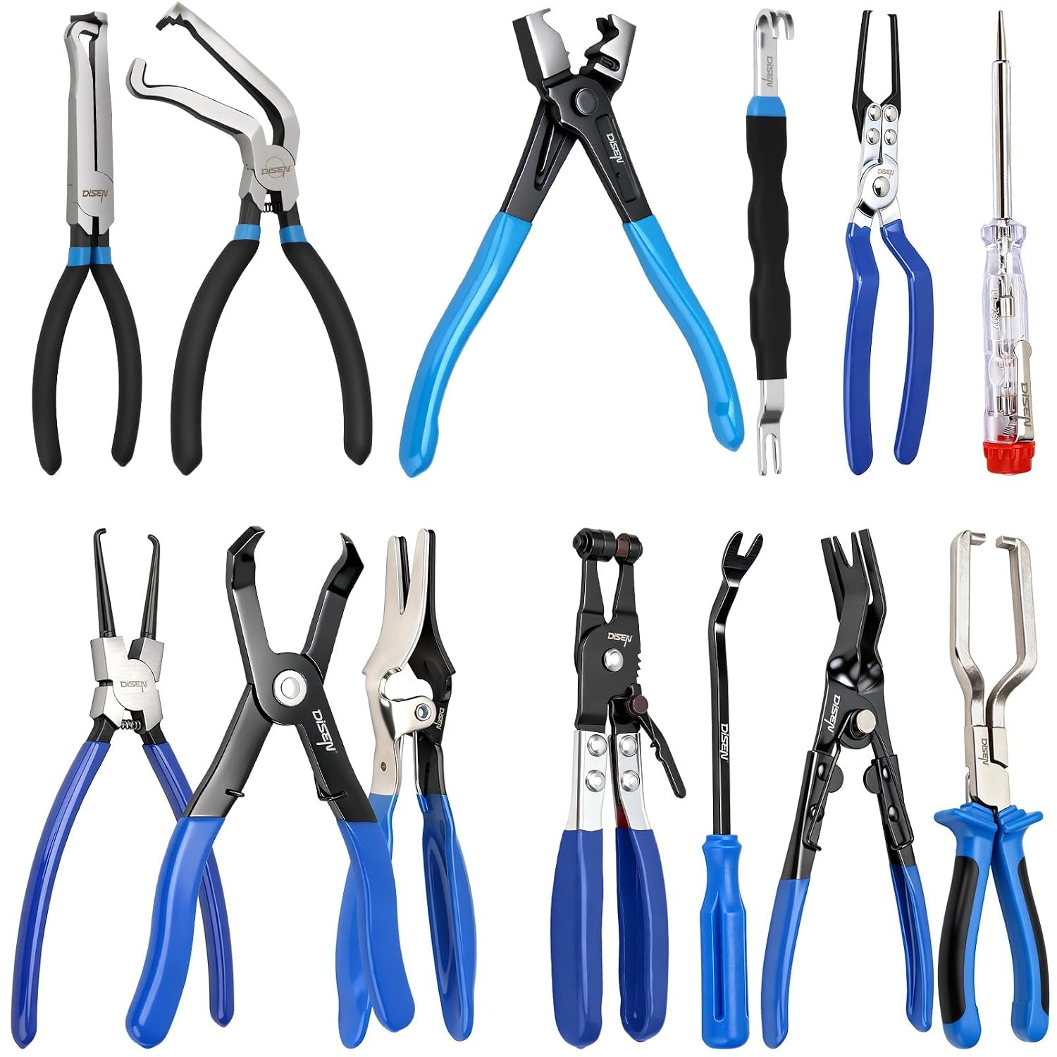 Electrical Disconnect Pliers Set 13PCS Blue for Cars Tools Car Electrical