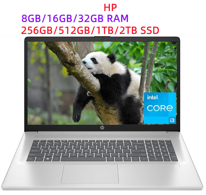 HP 17.3 inch Laptop Computer FHD Intel Core i3-N305,UP TO 32GB RAM,2TB SSD Win11