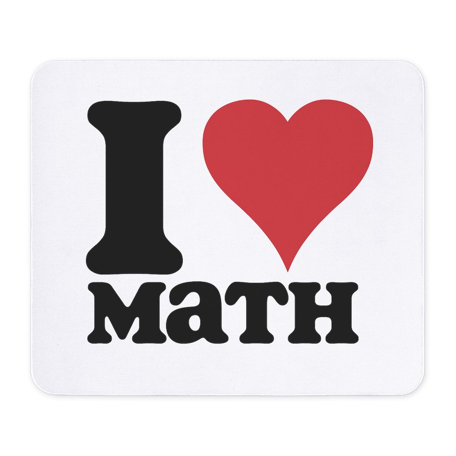 CafePress I Love Math Non-slip Rubber Mousepad, Gaming Mouse Pad (66860263)
