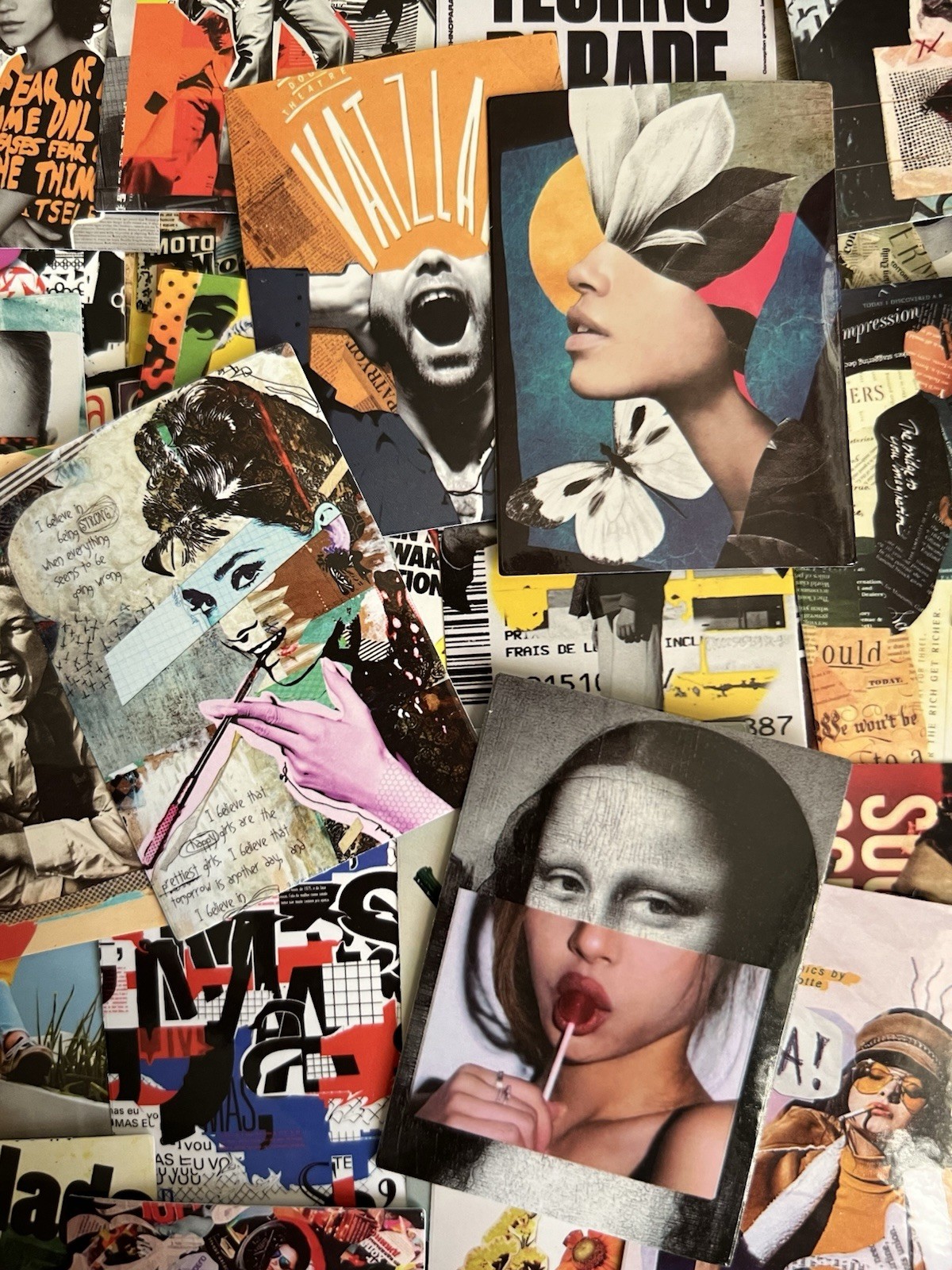 Set of 50 Magazine Collage Art Anarchy Pop Art Stickers Waterbottle Laptop Pop