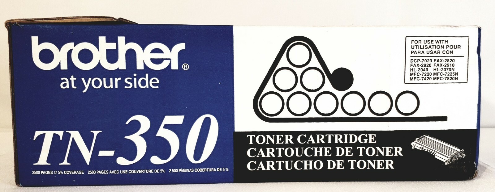 Brother TN-350 Black Toner Cartridge HL-2040 Genuine New NO BOX Sealed Bag