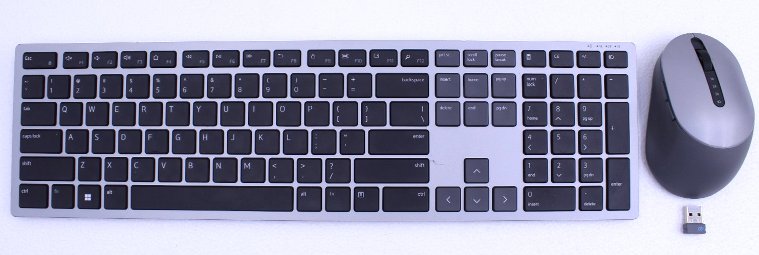 Dell KB700 Keyboard w/ MS5320W Mouse + USB Dongle - Bundle - Tested