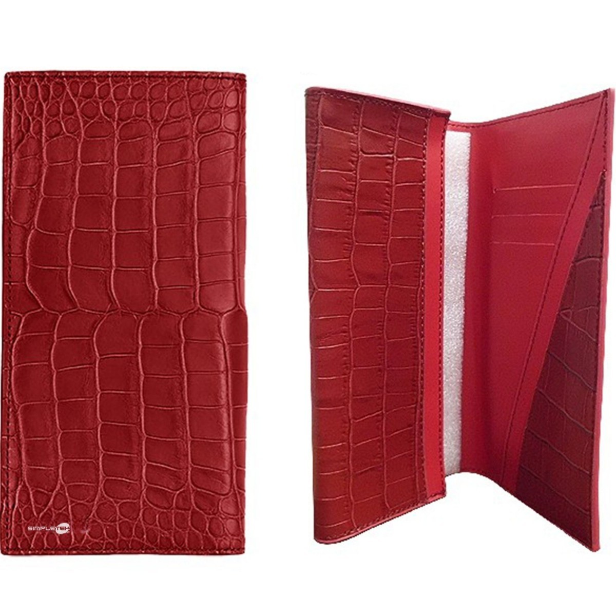 Credit Card Case Compatible With Signature Touch Red Alligator Cover 5.5"
