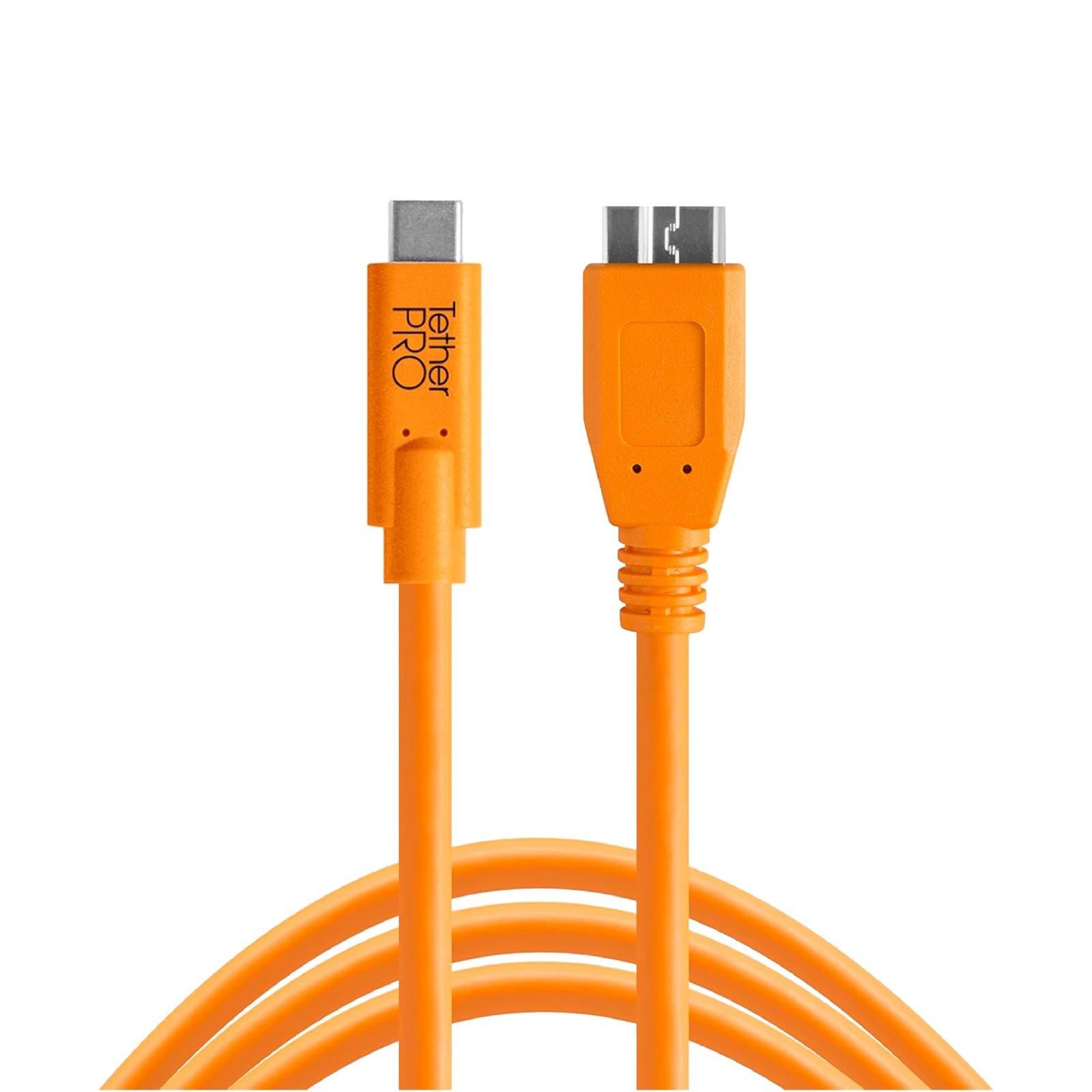 TetherPro USB-C to USB 3.0 Micro-B Camera Tether Cable 15ft Orange