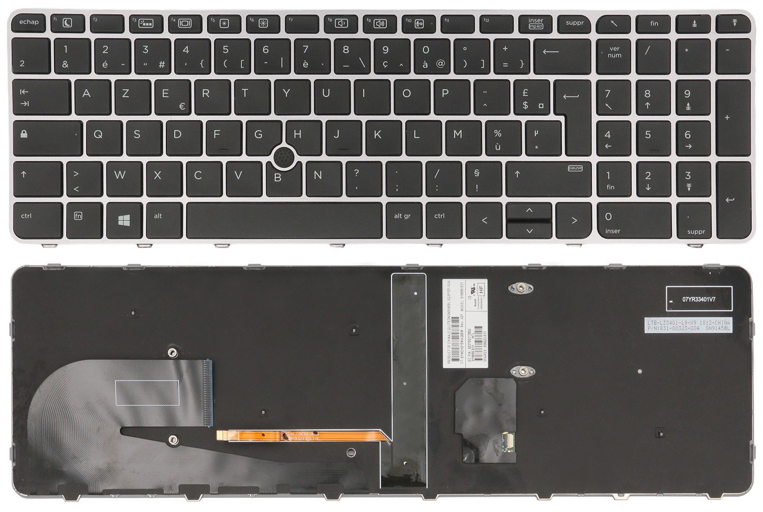 Original FRENCH Keyboard HP EliteBook 755 G3 850 G3 850 G4 ZBook 15U G3 G4 LED