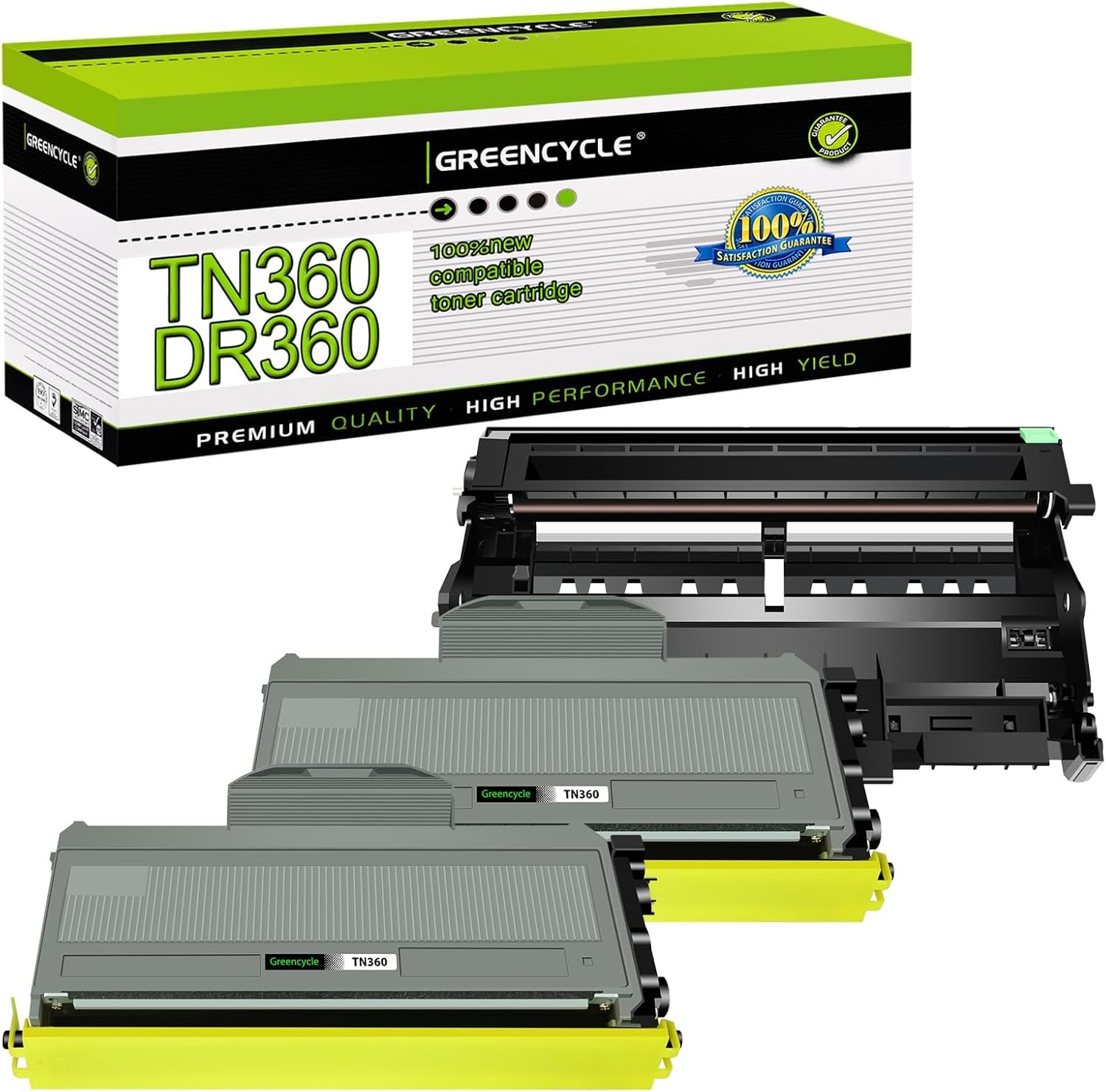 2PK TN360 Toner + 1PK DR360 Drum For Brother DCP-7030 DCP-7040 DCP-7045N TN330