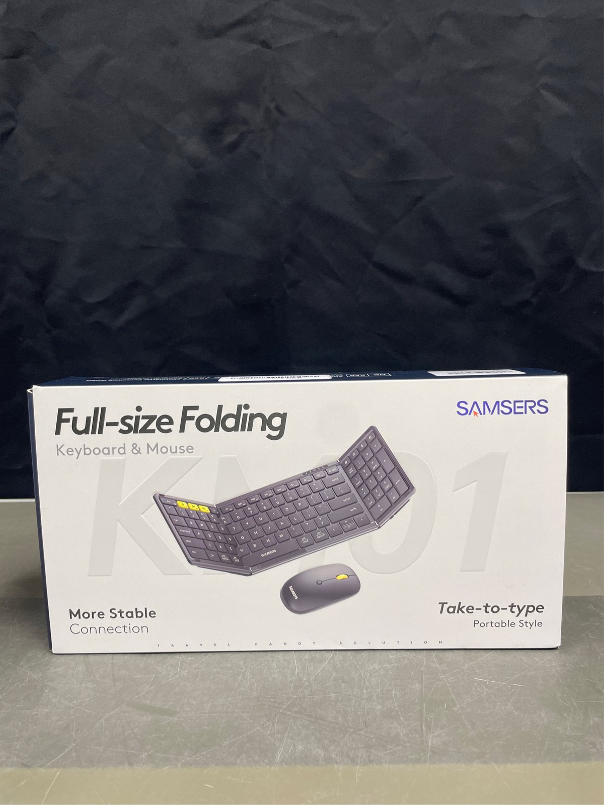 Foldable Keyboard and Mouse, Samsers Folding Bluetooth Keyboard Combo, 2.4G +  2