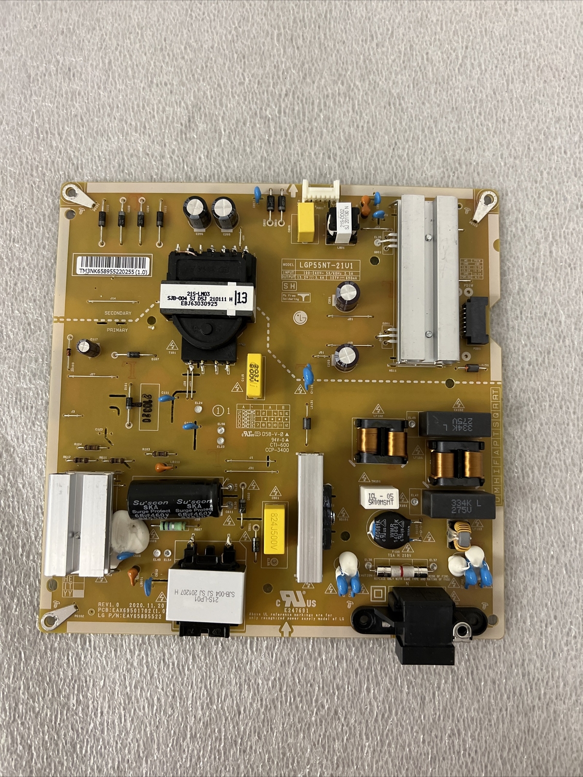 LG EAY65895522 Power Supply/LED Driver Board EAY65895522