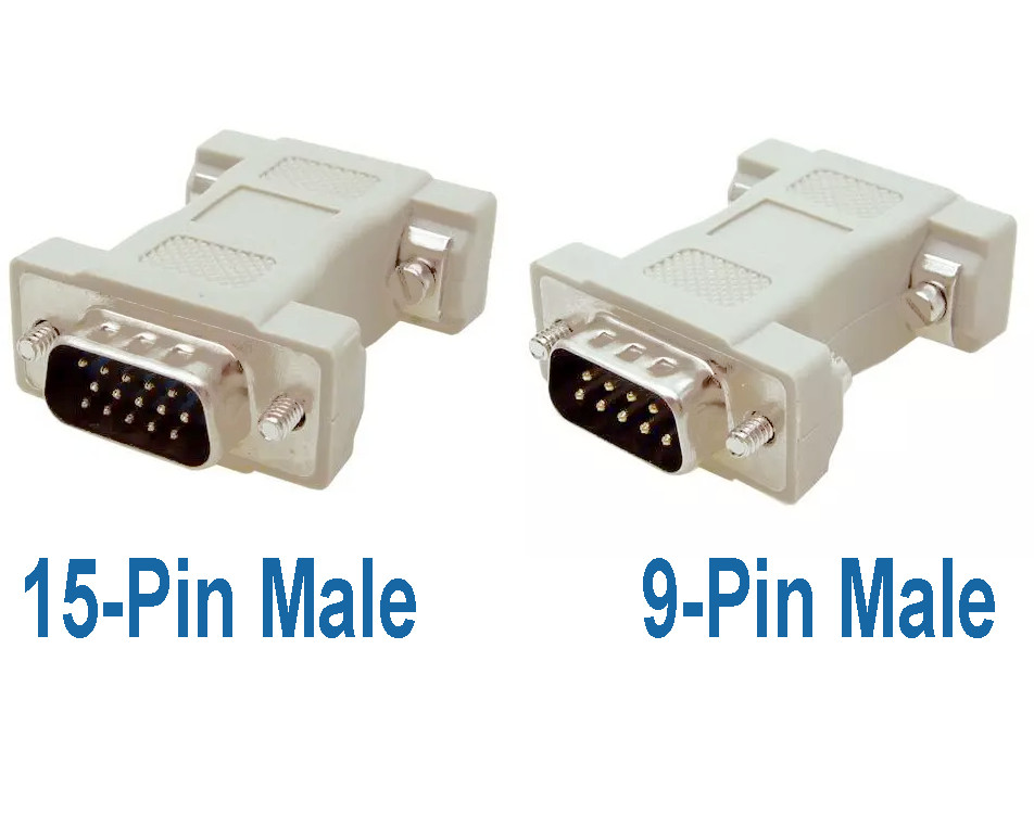 HD15 Male DB9 Male Monitor Converter Adapter (15Pin Male to 9Pin Male)