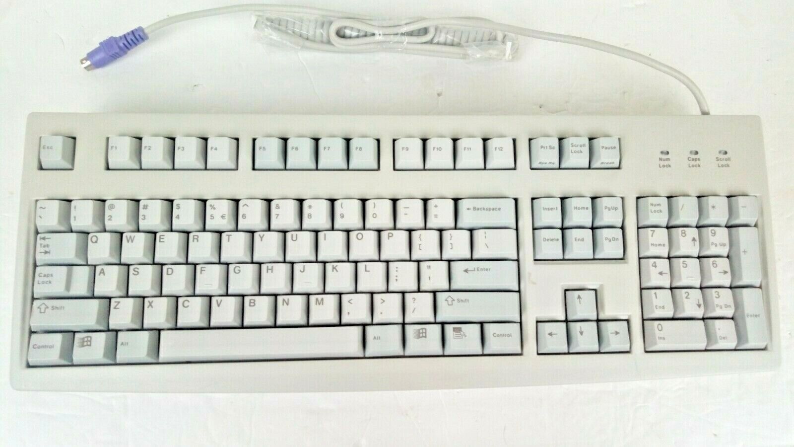NWOB Vintage PS/2 Keyboard Cherry G83-6105LRNDE German Qwertz RS 6000 M Win 95 