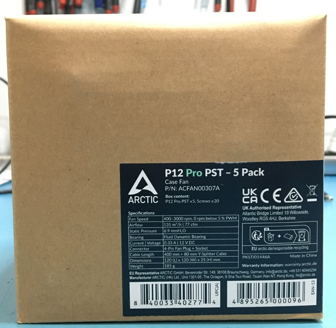 Brand New ARCTIC P12 Pro PST (5 Pack)  120 mm Case Silent Fan.