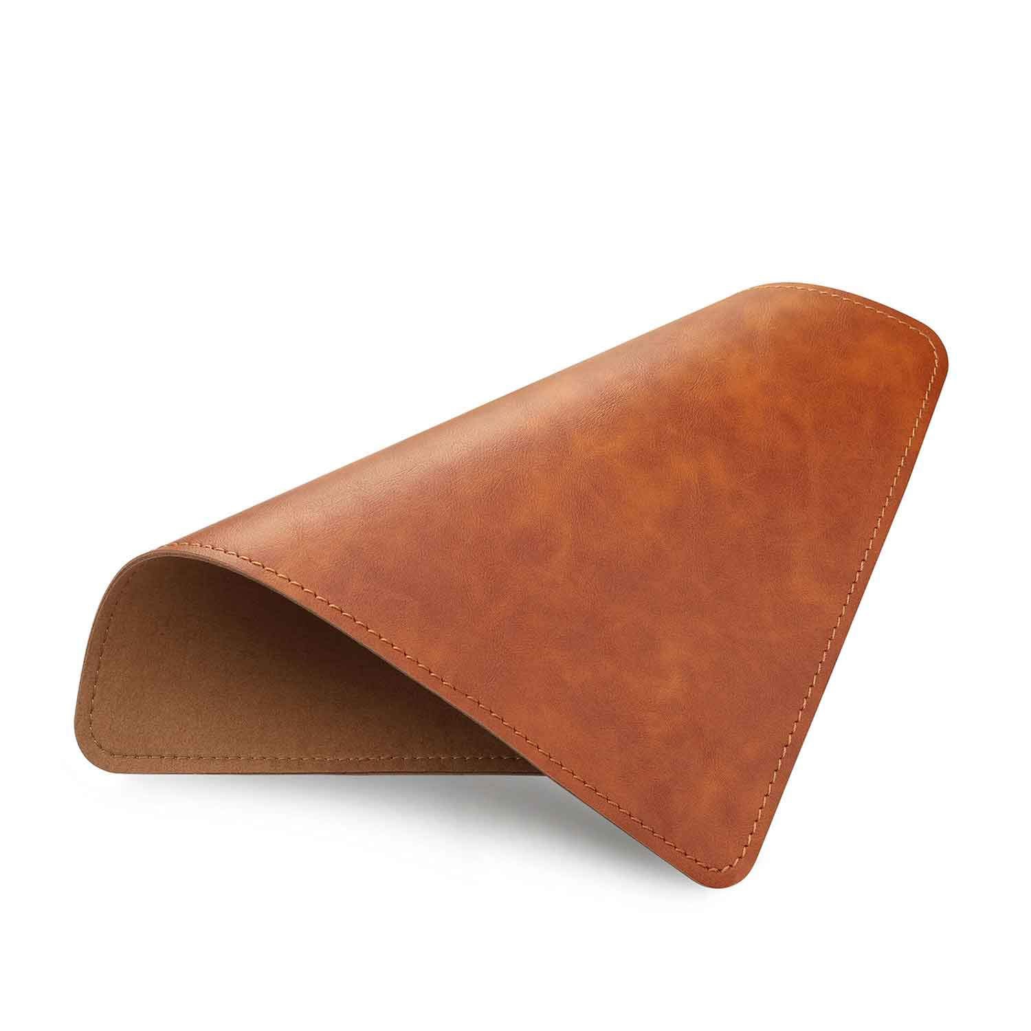 Gaming  Pad, Leather Surface, Non Slip Base, Durable, Caramel Brown