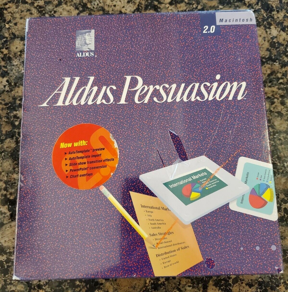 Vintage Aldus Persuasion For Macintosh 2.0 Version New Old Stock NEW SEALED