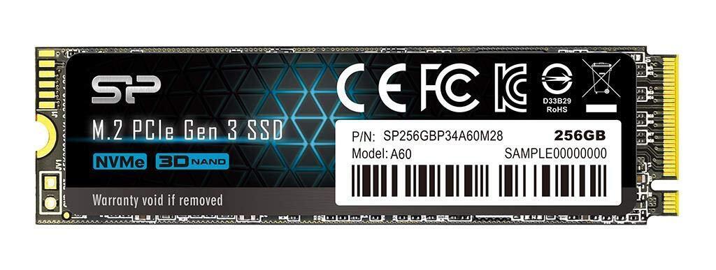Silicon Power Disque Dur SSD compatible Ace A60 256Go - M.2 NVME Type 2280