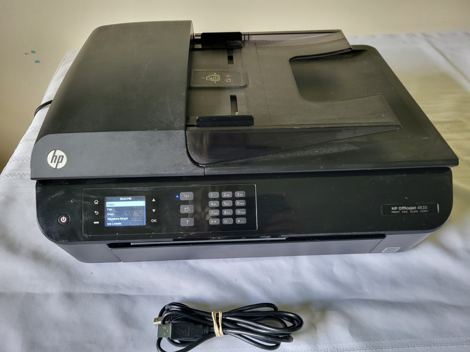 HP Officejet 4635 All-In-One Inkjet Printer Tested Has Ink
