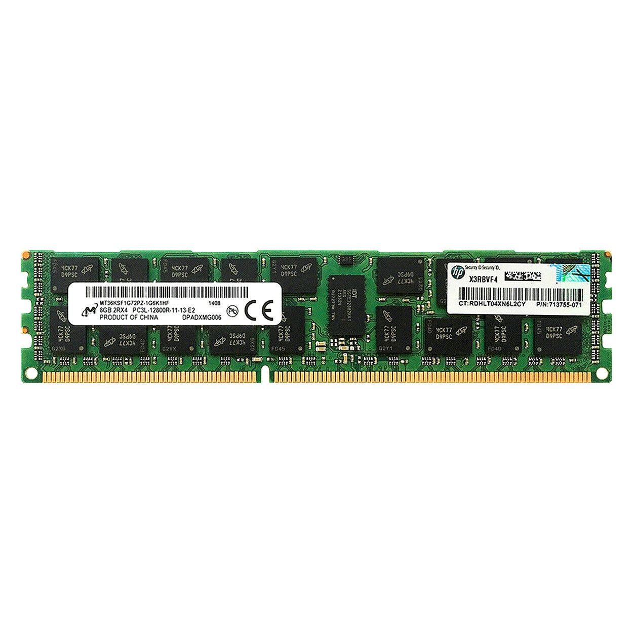 HP 713984-B21 715283-001 713755-071 8GB 2Rx4 PC3L-12800R REG SERVER MEMORY RAM