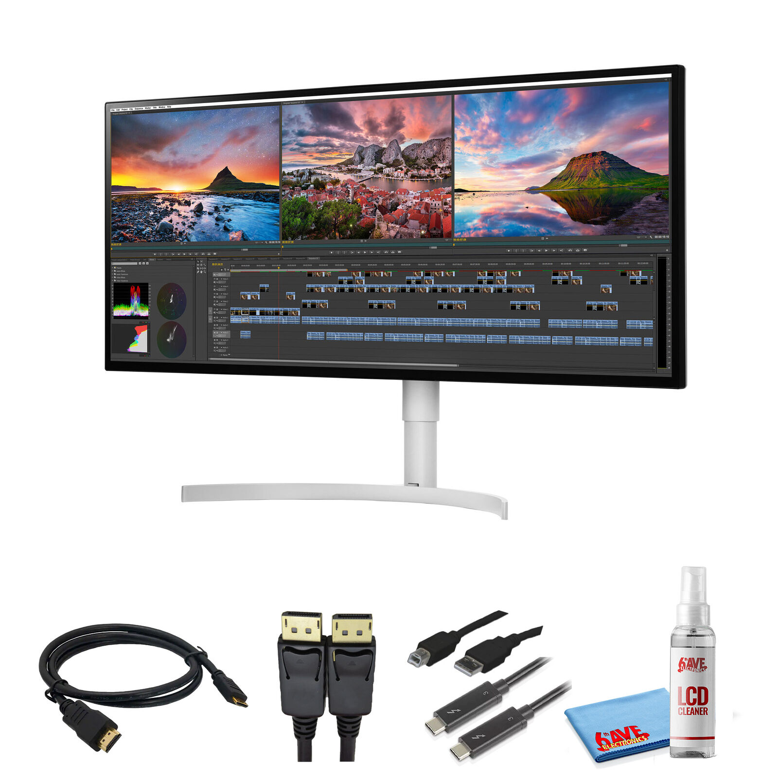 LG 34-Inch Class 21:9 UltraWide 5K2K Nano Monitor + Basic Accessory Kit