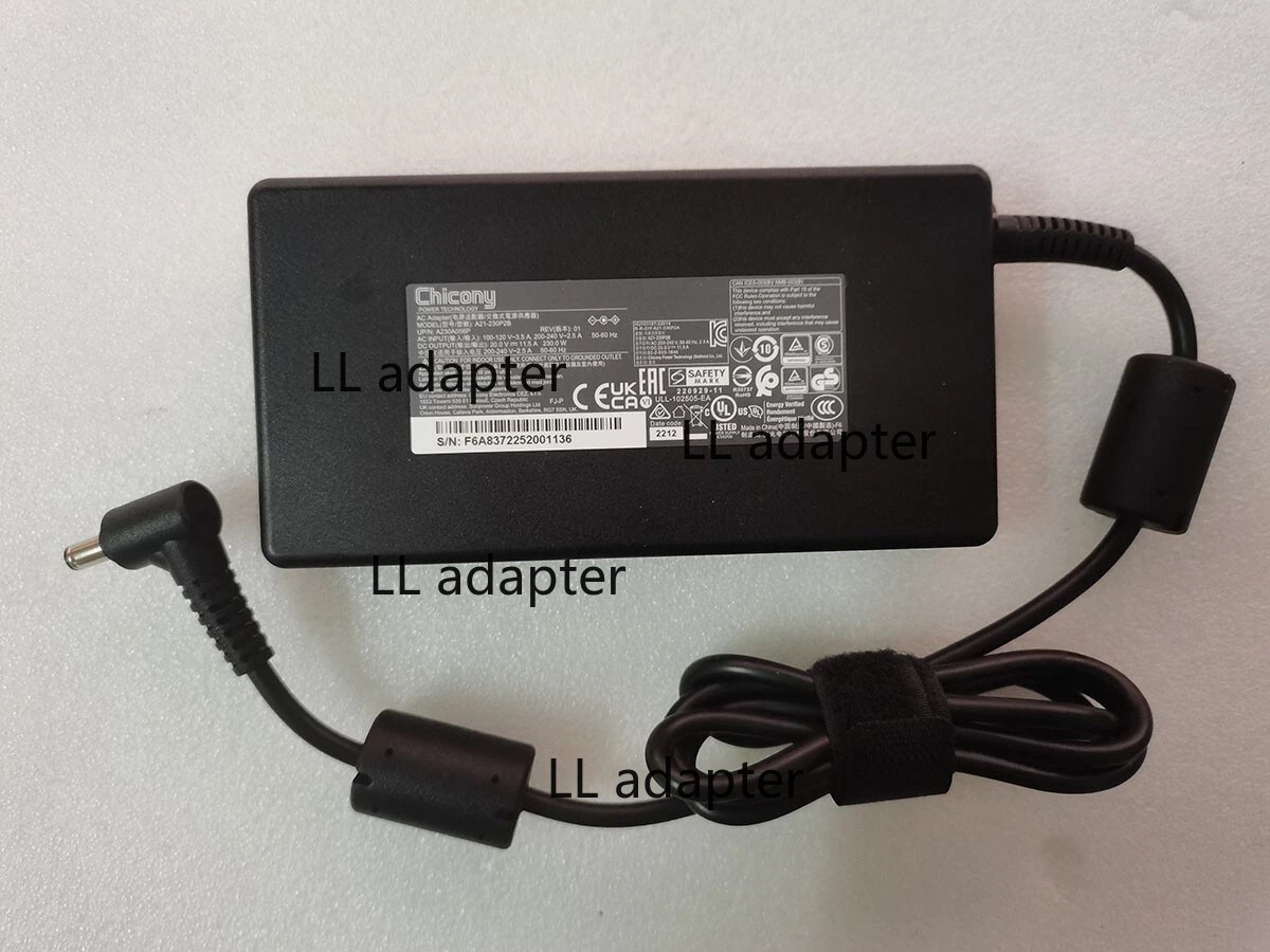 Original 20V 11.5A A21-230P2B For MSI GS66 Stealth 11UH-618 Slim 230W AC Adapter