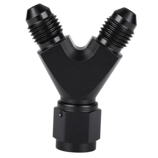 4AN Female to Dual 4AN Male Y Block Fitting Splitter 4AN Female to 2 x 4AN Male