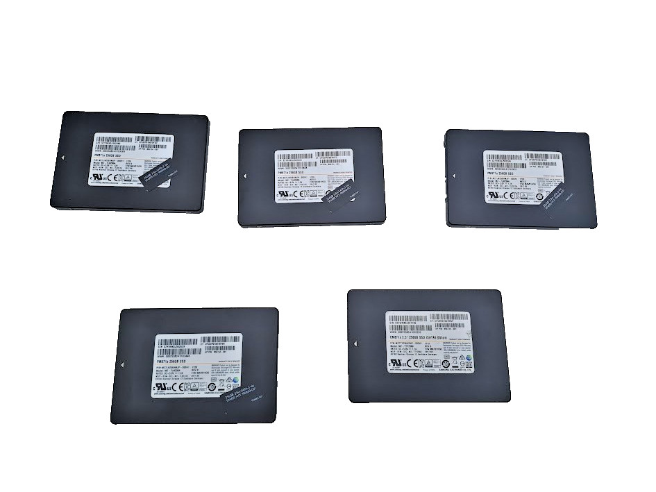 Lot of 5 Samsung 256GB SSD PM871a 2.5" Solid State Drive MZ-7TY2560
