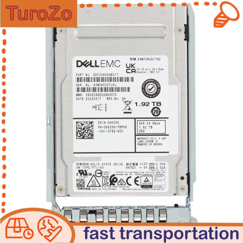 06K35K 6K35K NEW Dell 1.92TB 24Gbps SAS RI TLC 2.5 Dell SSD G14 KIT