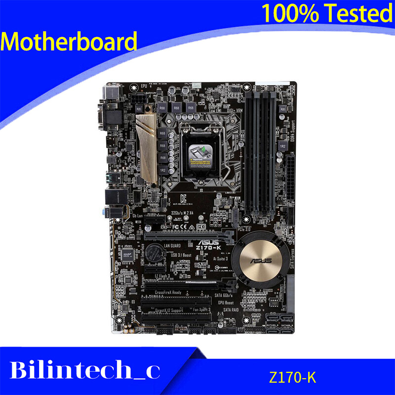 FOR ASUS Z170-K Motherboard Supports 6/7 Generation DDR4 64G VGA+DVI+ Z170