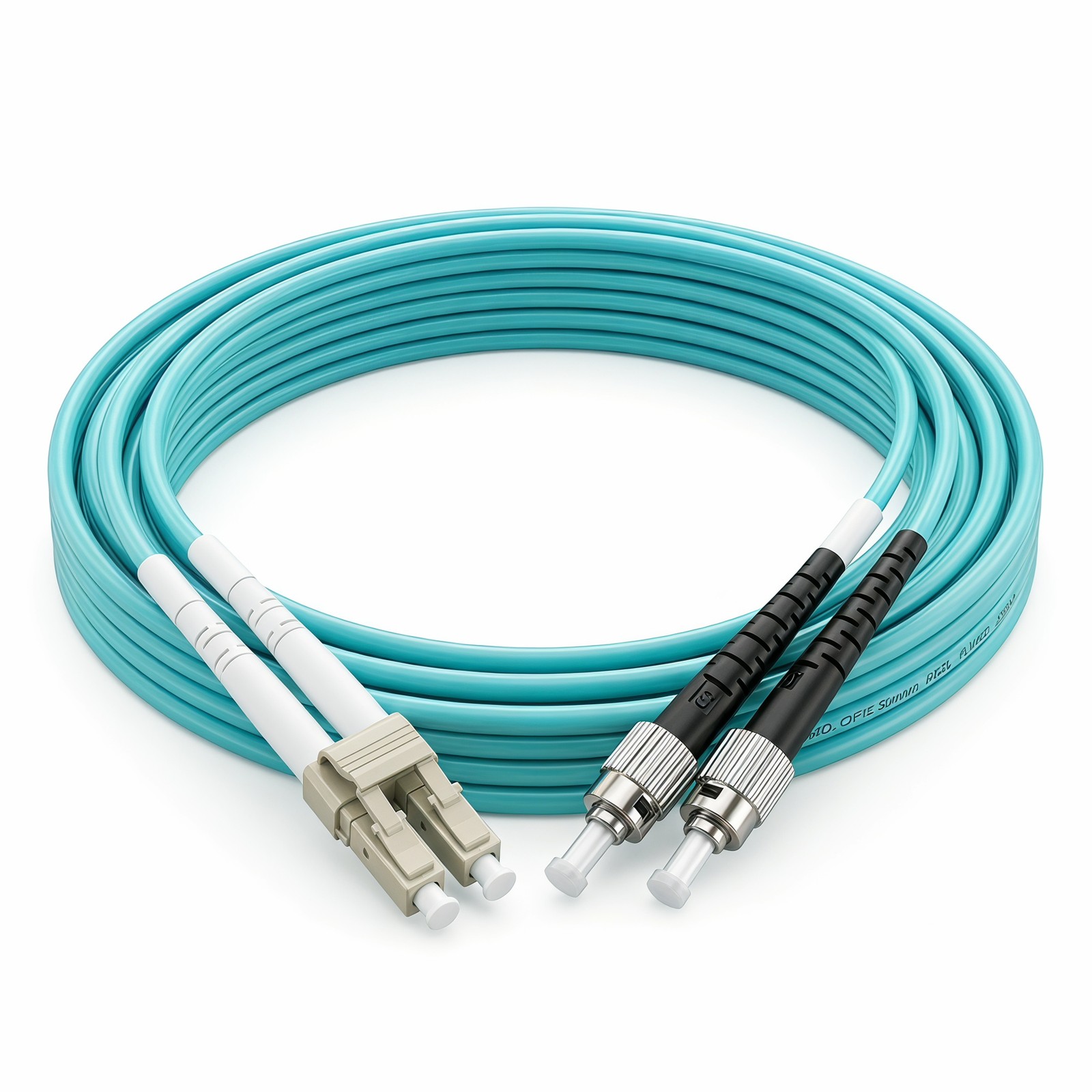 Fiber Optic Cable Patch Cord LC to ST Duplex Multimode 10G OM3  1m-40m