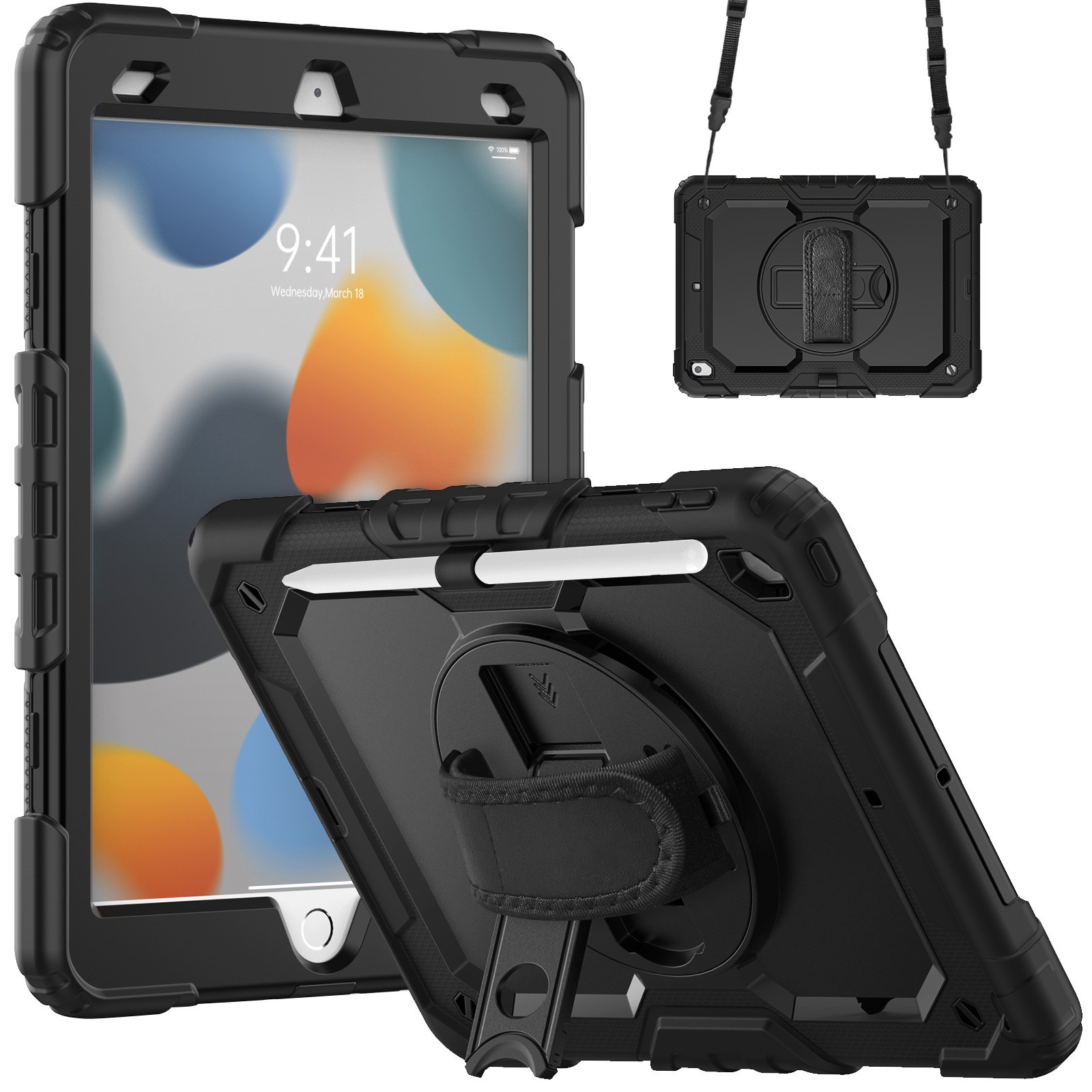 Heavy Duty Case for iPad 9th/ 8th/ 7th Generation 10.2'' Shockproof with Screen