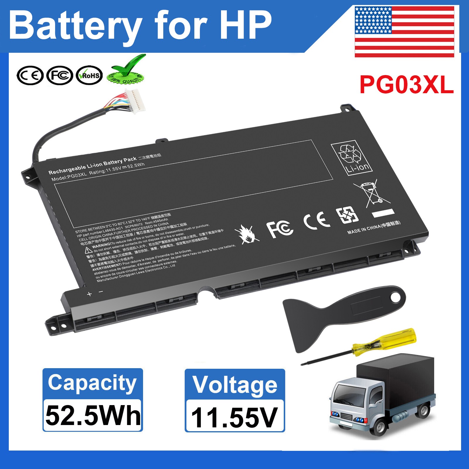 ✅PG03XL L48495-005 Battery for HP PAVILION 15-DK 15-dk0020TX 16-A 15-EC TPN-C141