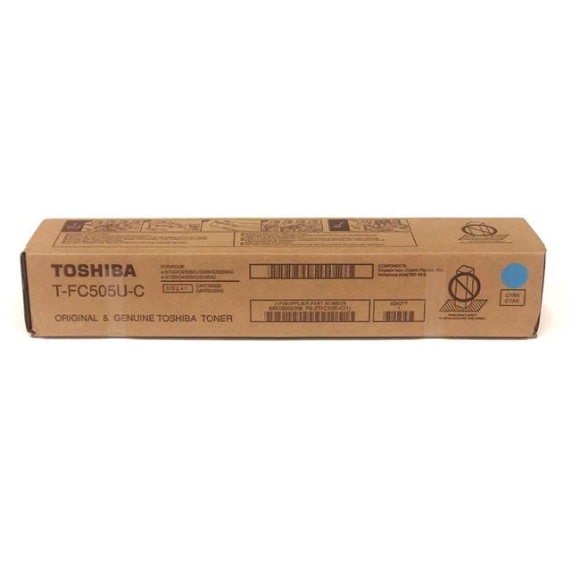 Toshiba Original High Yield Laser Toner Cartridge - Cyan - 1 Each (tfc505c)