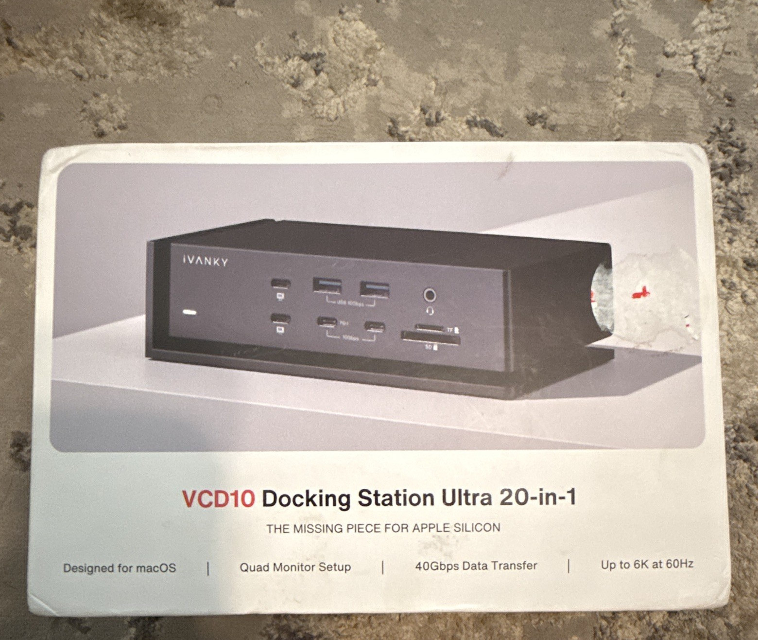 iVANKY VCD10 Docking Station Ultra 20-in-1 for MacBook Apple Silicon Black
