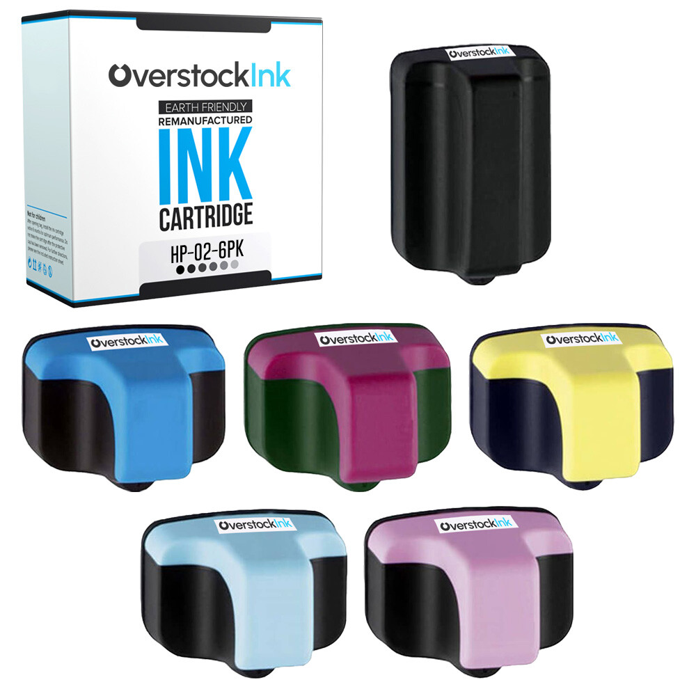 6PK Compatible OSI HP 02 Printer Ink for HP PhotoSmart C6288 C7100 C7150 C7180