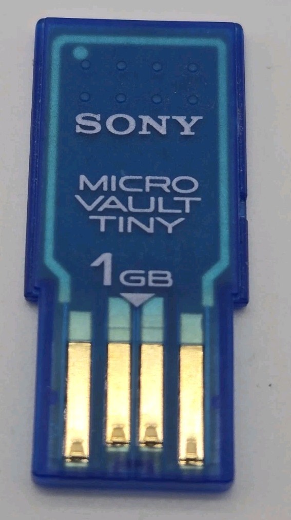 Sony 1 GB Micro Vault Tiny USB Flash Drive Blue - Sony BLU-RAY Storage 
