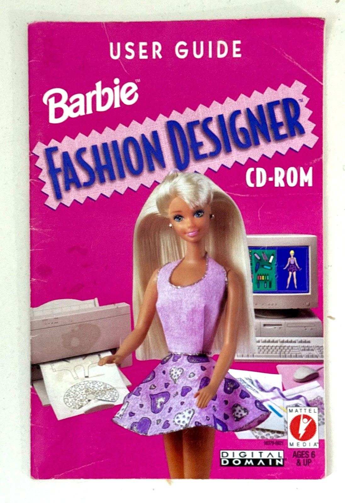 Vintage Barbie Fashion Designer CD-ROM User Guide Manual Only Windows 95 1996