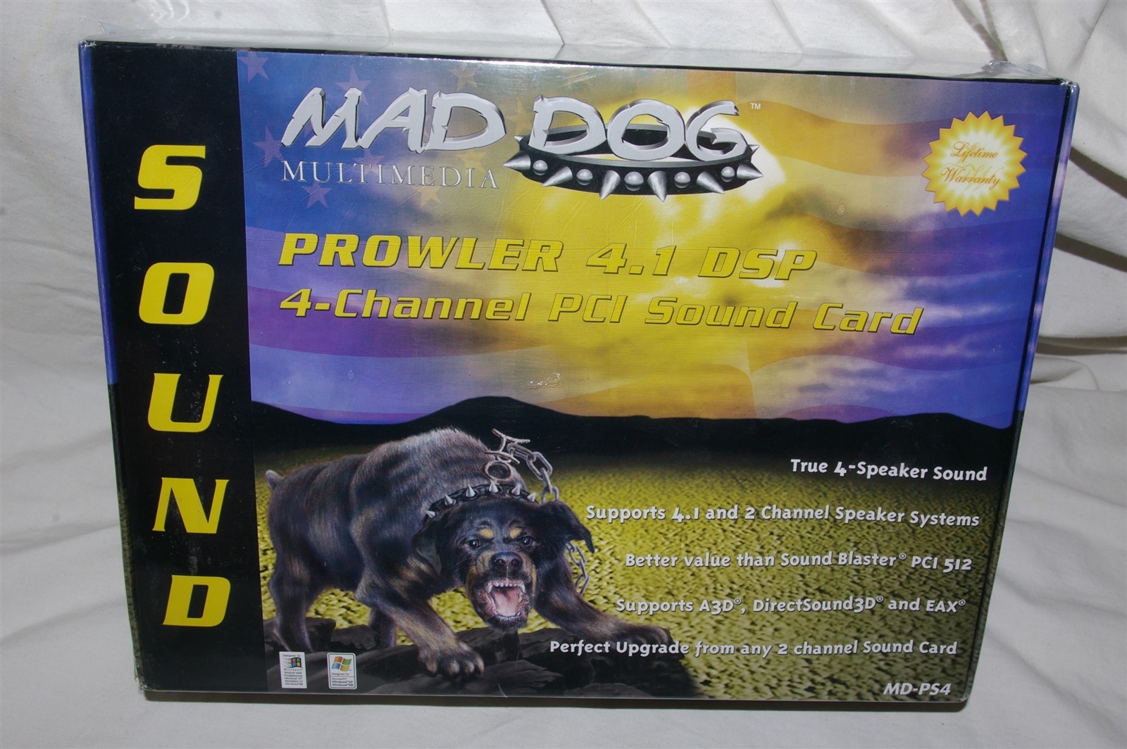 Mad Dog Multimedia Prowler MD-PS4 4.1 DSP 4-Channel PCI Sound Card NEW