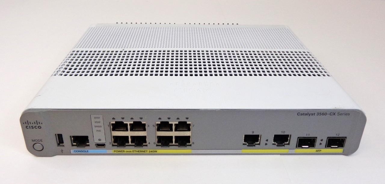 Cisco Catalyst WS-C3560CX-8PC-S 8 Port Switch 2x 1GB SFP & 2x 1GB Copper